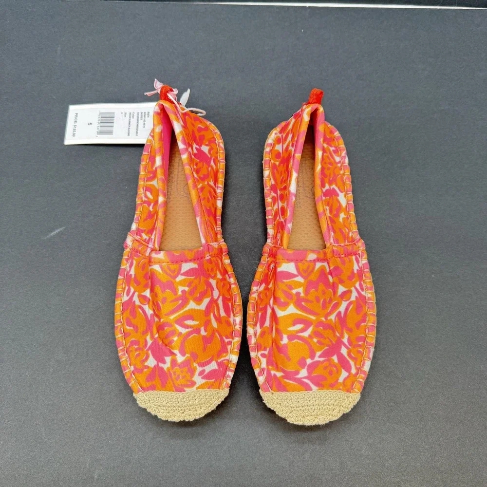 SeaStar Women's Beach  Espadrille Vineyard Vines Print Summer Shoes Size 5 New